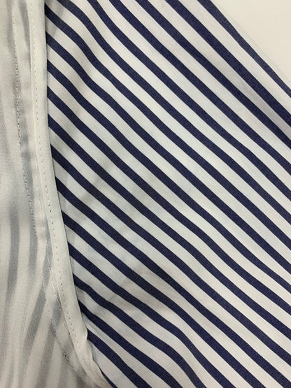 フォクシーニューヨーク DRESS SUMMERRUFFLE サマーラッフル 40096 ワンピース 38 ネイビー ストライプ ITUSMXS7KBEE