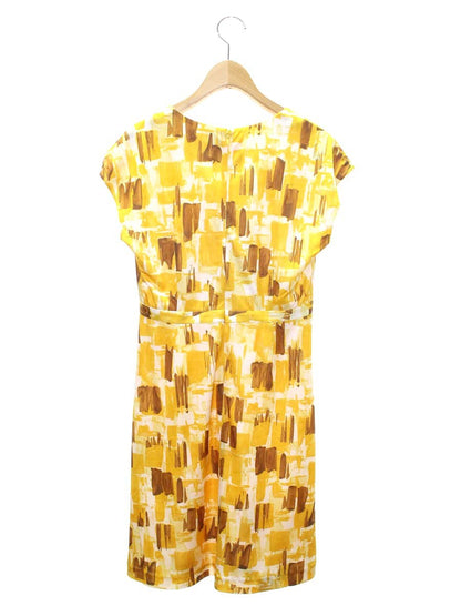 チェスティ 6S533 ワンピース 1 イエロー Vネック リボン ITE7LF8J6LY4