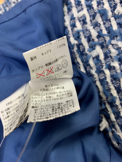 エムズグレイシー 624102 ジャケット 38 ブルー ツィード リボン ITH5596R0FS0