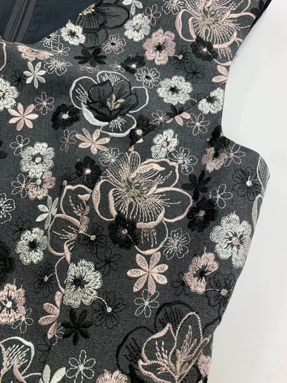 トッカ HOLLY HOCK ドレス OPTOSM0800 0 グレー フラワー刺繍 ITIY37WK6WRW