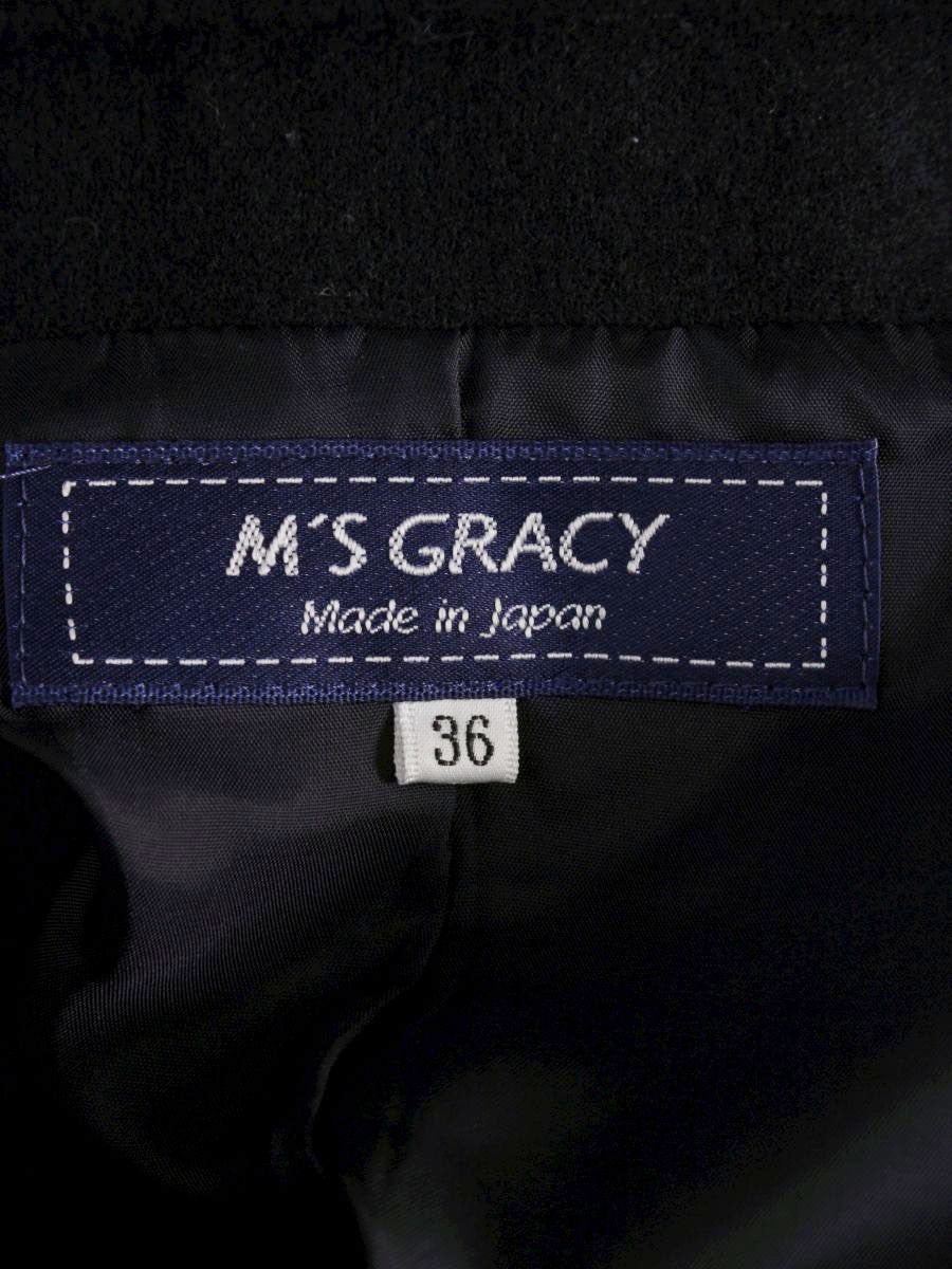 エムズグレイシー 814529 コート 36 ネイビー Pコート ハーフ ウール IT9LNZ7XZBHS