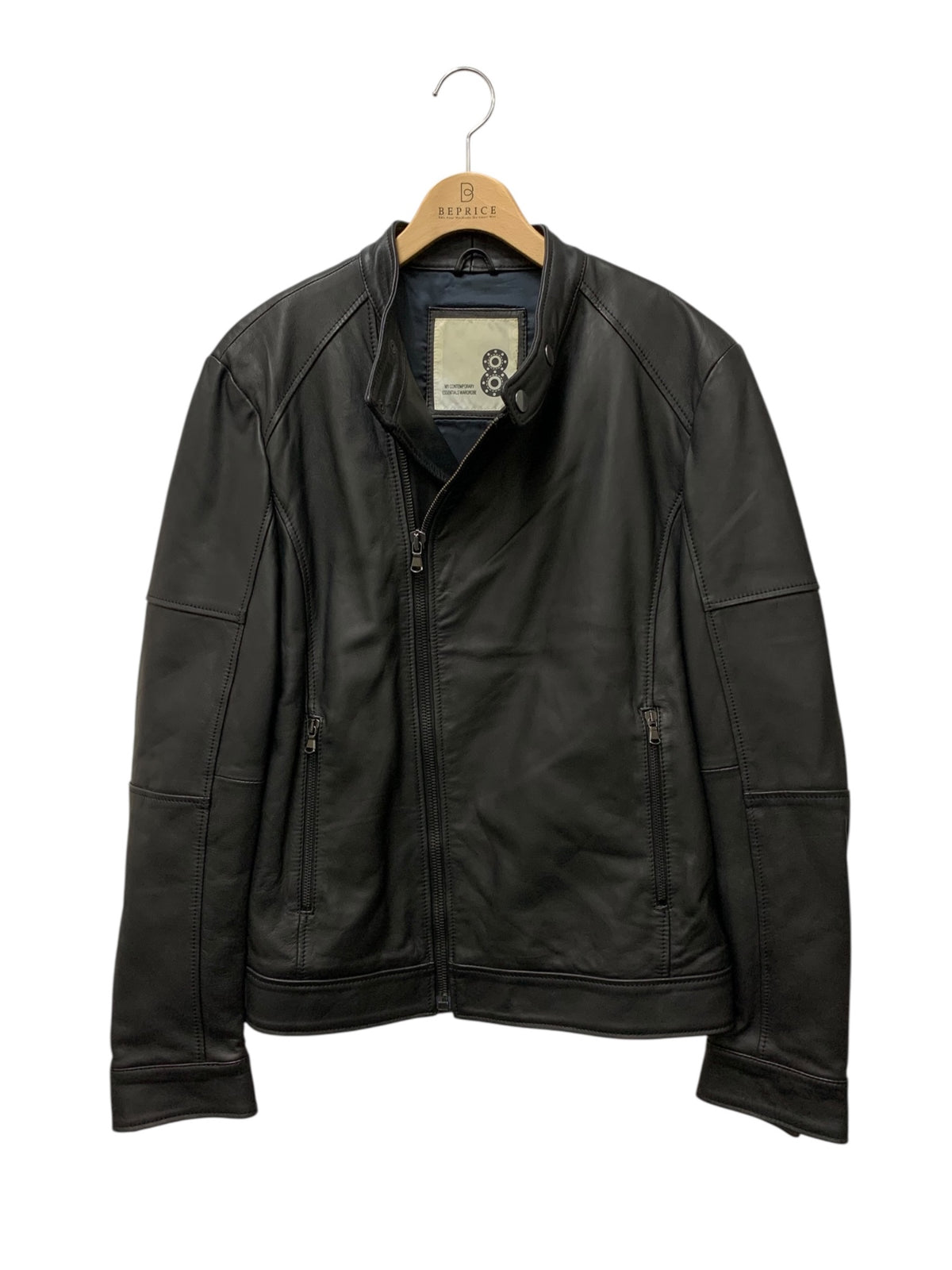 オットバイユークス 038UCT02PE01999 ライダースジャケット L ブラック 羊革レザー ITRDPS1G2RZS