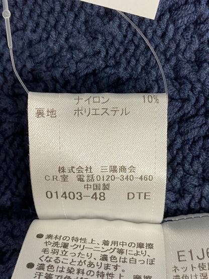 バーバリーブルーレーベル E1J60-103-60 ワンピース 38 ネイビー 切替 ニット チェック柄 ITPAKK32LKXS