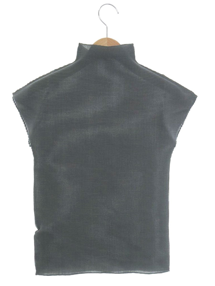 ミーイッセイミヤケ MI21FK003 プルオーバー カーキグリーン ボトルネック ワッフルプリーツ ITJ4GGHYPEA2