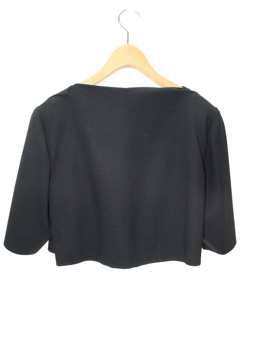 フォクシーブティック 33959 ジャケット 42 ブラック くるみボタン ITEIQ6YH28Y4