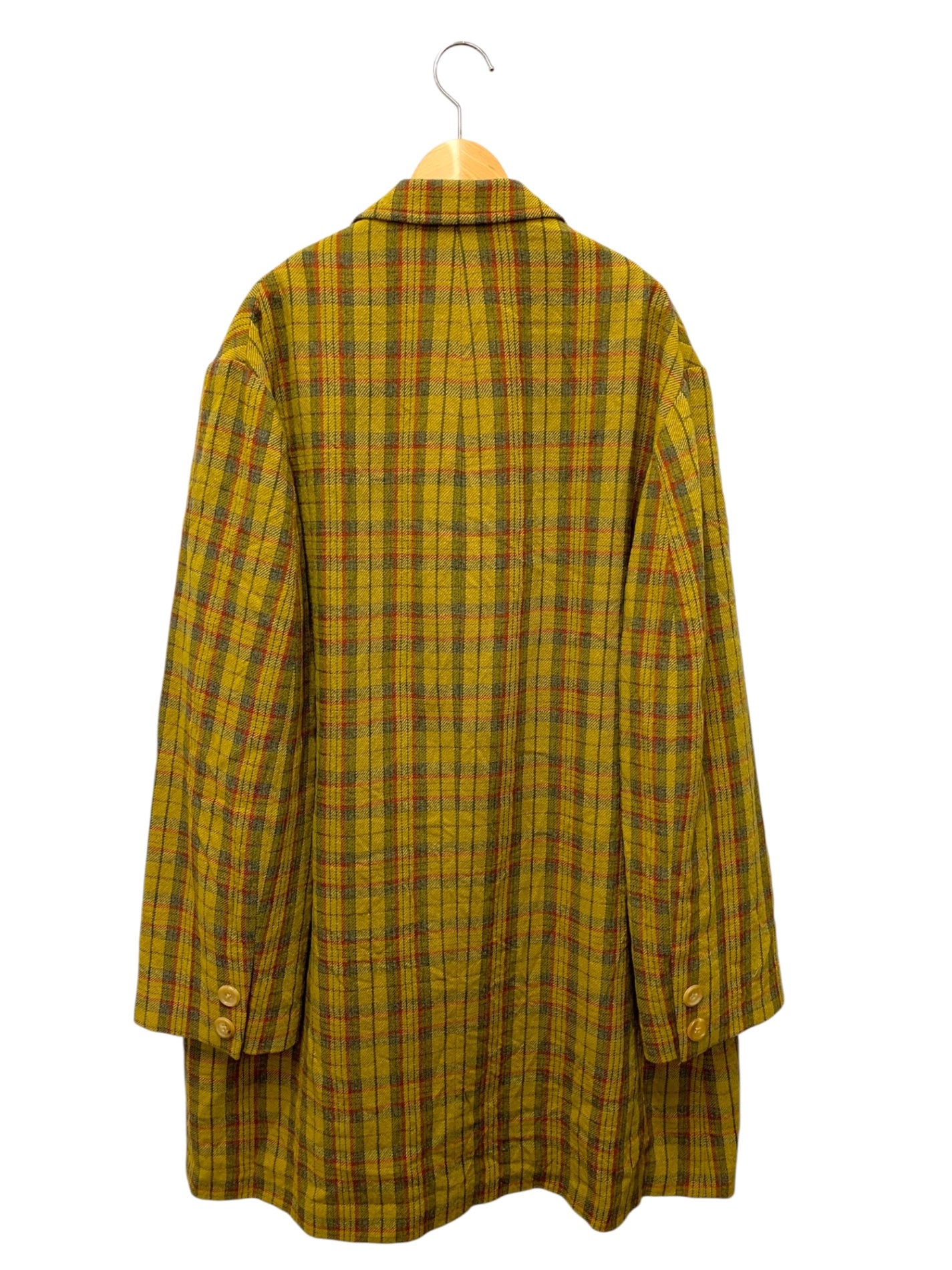 ヨウジヤマモトプールオム HG-J60-146 コート S イエロー チェック