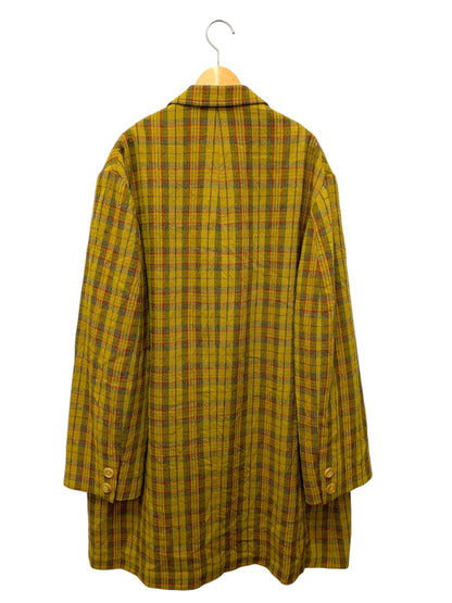ヨウジヤマモトプールオム HG-J60-146 コート S イエロー チェック 96AW ITG45GW0QWEC 【SALE】