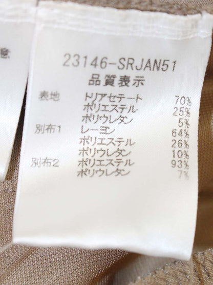 フォクシーニューヨーク 23146 ワンピース 38 カーキベージュ ストレッチベロア IT0P6589PBH0