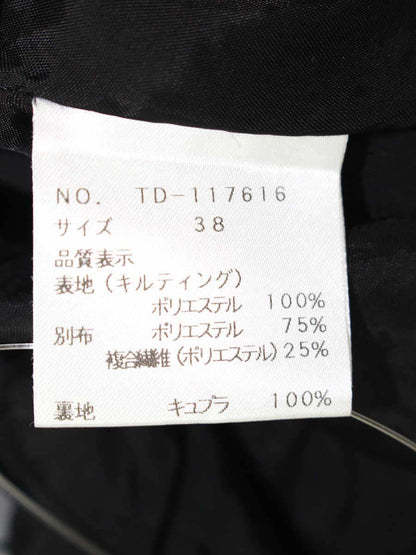 エムズグレイシー 117616 スカート 38 ブラック キルティング ITQDT5PHE0QK