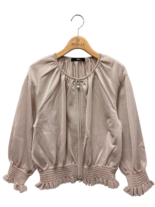 ルネ 5522151 カーディガン 38 ピンク パール ジップ フリル パフスリーブ ITY7L49694F7