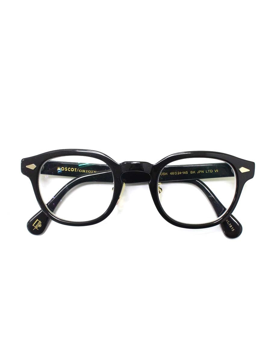 モスコット LEMTOSH メガネ ブラック/クリスタル セルフレーム フルリム ボストン ITDV1H2R5QCG