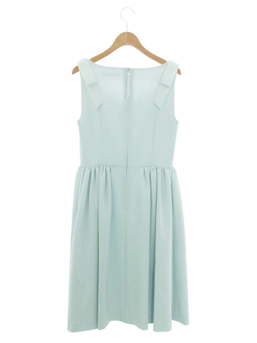 フォクシーニューヨーク 36462 ワンピース 40 ブルー 肩リボン IT7LPRBOR7EA