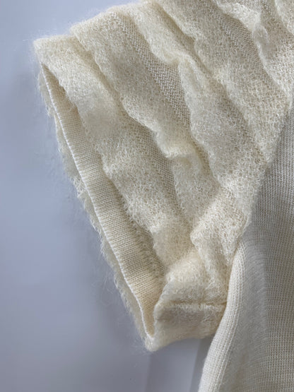 エリザ 28520021 ニット 2 アイボリー ウール混 Vネック ティアード ITJ60HNM01JW