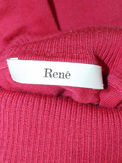 ルネ 6132620 ニットセーター 36 レッド タートル ウール ITO9S701X8R6