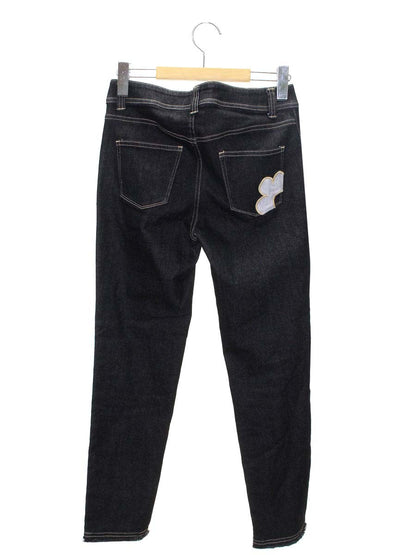 エムズグレイシー バッグポケット刺繍付きスリムデニムパンツ 316606 36 ブラック IT3HQ7UFHL4G