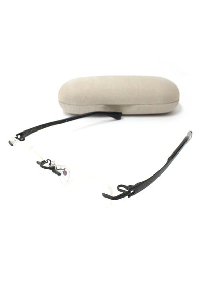 フォーナインズ TW-40AT メガネ ブラック チタニウムフレーム リムレス スクエア ITT0O4XFROOO