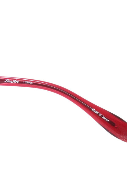 ラインアートシャルマン XL1472 メガネ レッド トリオ コンビフレーム オーバル ITZ1RA0ZAQDC