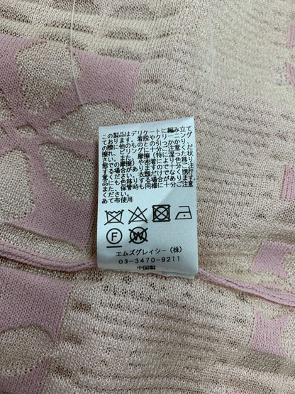 エムズグレイシー 218338 スカート 36 ピンク フラワーモチーフ デザインニット ITDFPKHSCTC9