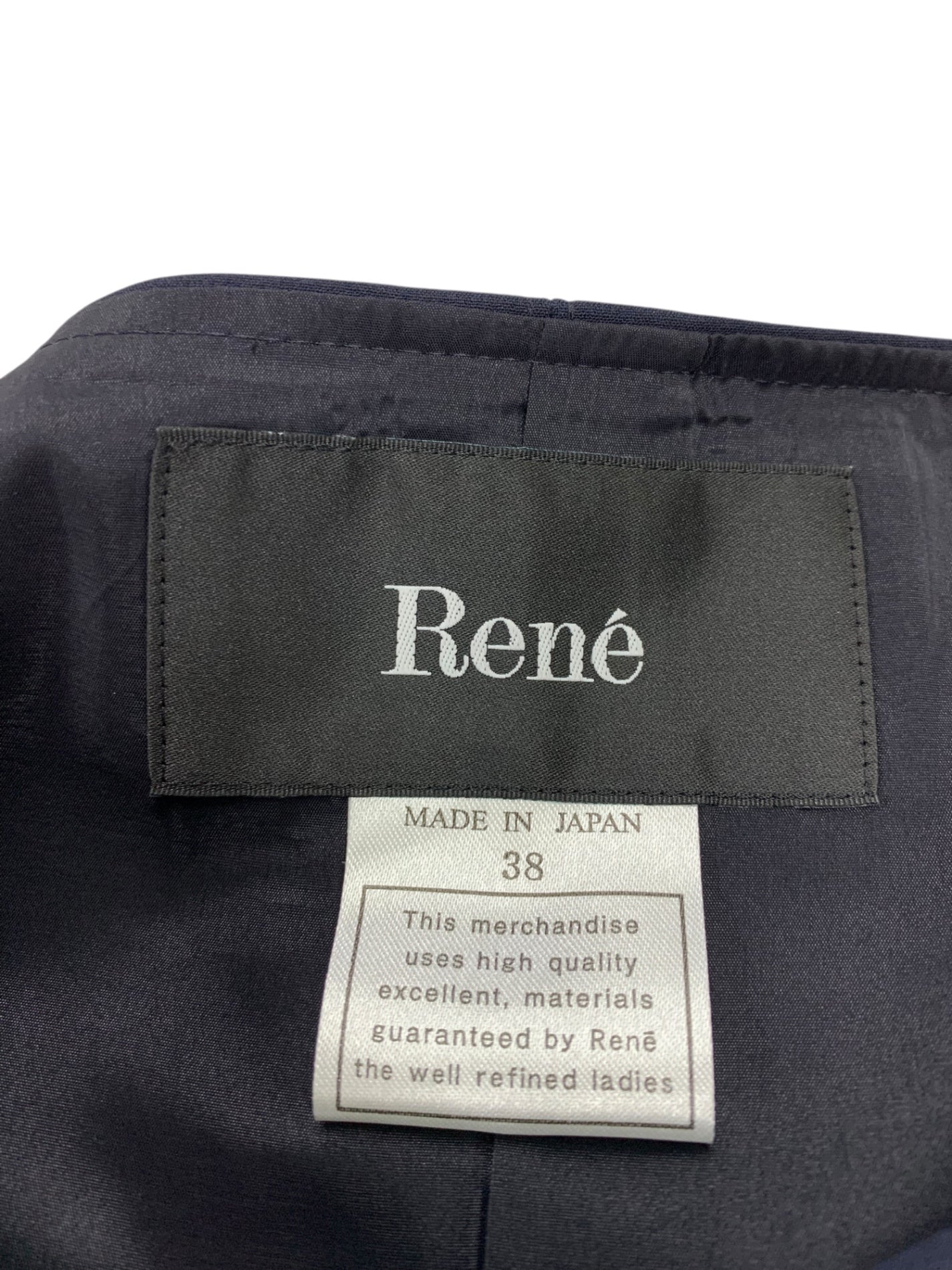 ルネ 5316200 ワンピース 38 ネイビー パール フロントジップジップ 2way IT1EDH0U80RW