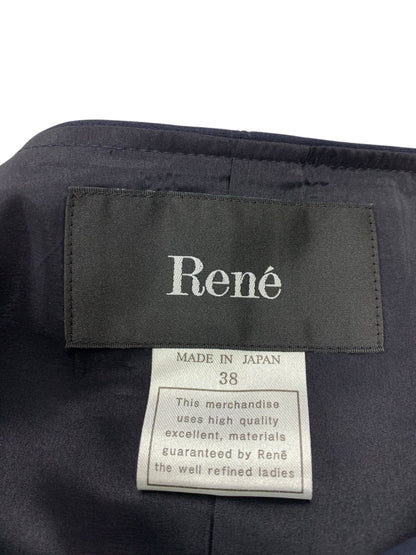 ルネ 5316200 ワンピース 38 ネイビー パール フロントジップジップ 2way IT1EDH0U80RW