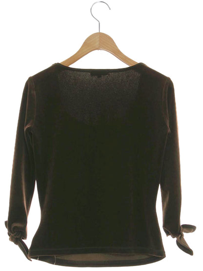 フォクシーニューヨーク 20225 トップス 38 ブラウン ベロア IT6163GM90GQ