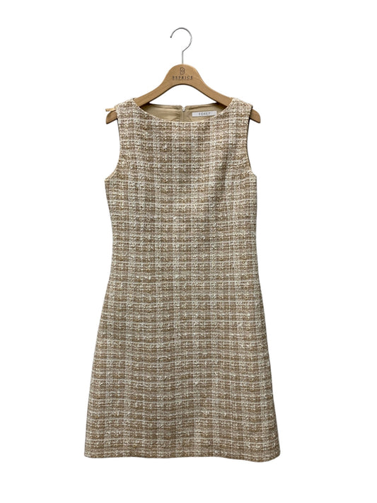 フォクシーブティック Dress Victoria 40543 ワンピース 38 ベージュ ツイード IT2XKTGSIY8Q