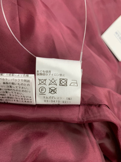 エムズグレイシー チェック柄 ラップ 417607 スカート 40 レッド ウール混 ITLDL7HOW87C 【SALE】