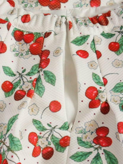 スーパービューティー スカート 42 ホワイト チェリー柄 ITTL9B4PC8S0 【SALE】