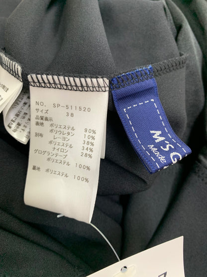 エムズグレイシー 511520 ワンピース 38 ネイビー 異素材 パフスリーブ ITK8Y4DHWY48