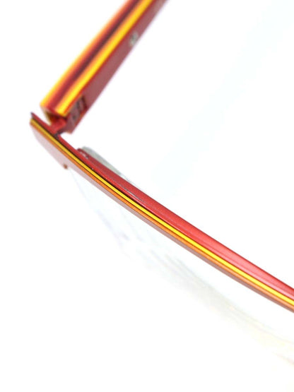 アランミクリ AL1297 メガネ レッド メタルフレーム ハーフリム スクエア ITUN0ZMIG4MC
