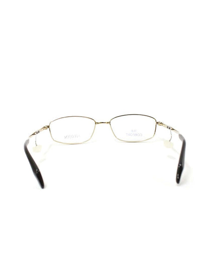 ネオジン ノーズパッドレス NJ2315S メガネ ゴールド/ブラウン メタルフレーム フルリム スクエア ITU9HLJHNGO3