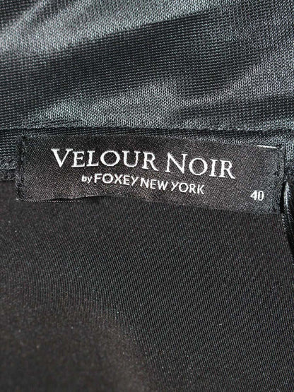 ベロアノワール by フォクシーニューヨーク 26989 スカート 40 ブラック スカート ベロアフラワー ITVTGL4V2UJC