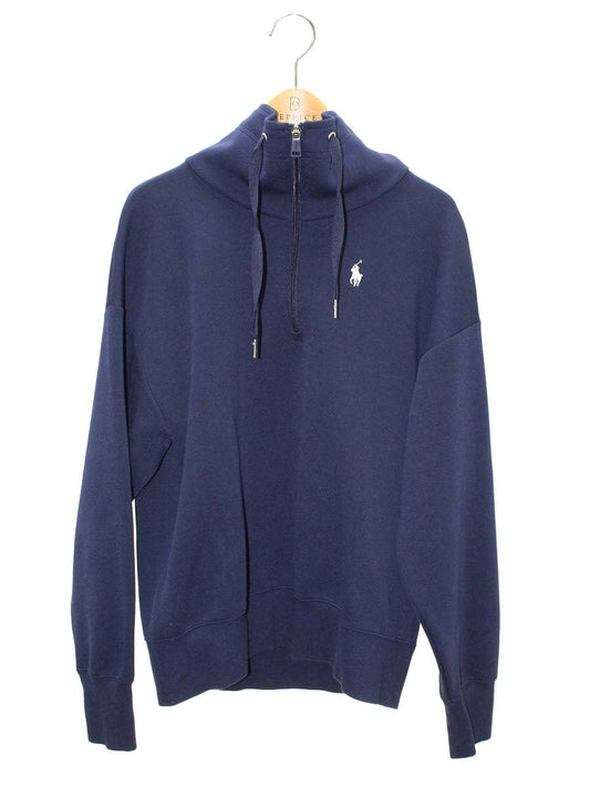 ポロラルフローレン スウェット XS ネイビー ハーフジップ ロゴ ワンポイント ITQF4MW19808