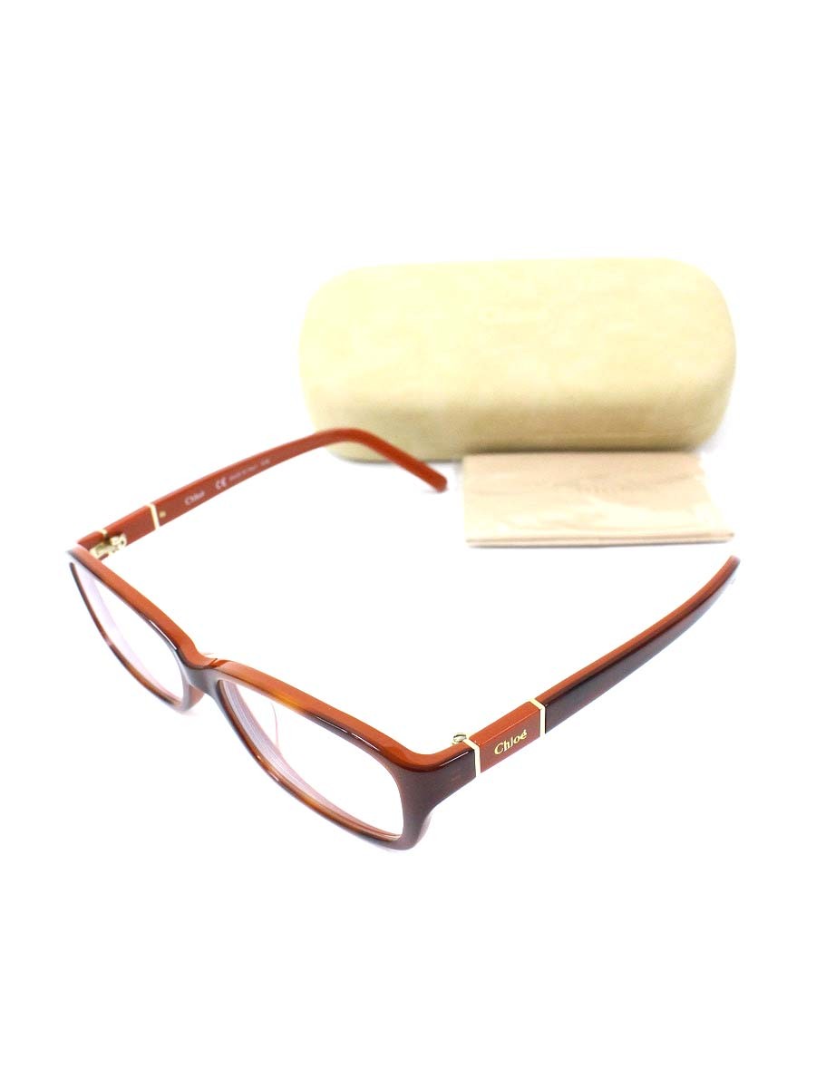 クロエ CE2630A メガネ ブラウン/ゴールド セルフレーム スクエア ITX4K3K6W48G