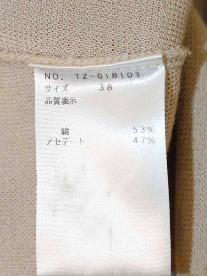 エムズグレイシー 018103 ニット 38 ベージュ ベルスリーブ スカラップ ITT9SPCZ9W7W