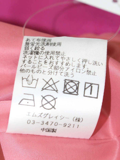 エムズグレイシー 417513 スカート 40 パープル パール付き 中綿入り ITPJDIPRWKAI