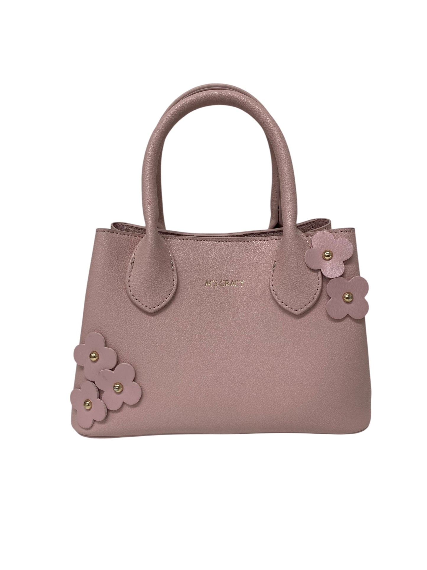 エムズグレイシー フラワーモチーフ付きミニトート 594113 ハンドバッグ ピンク 2WAY ITZ90PU36058