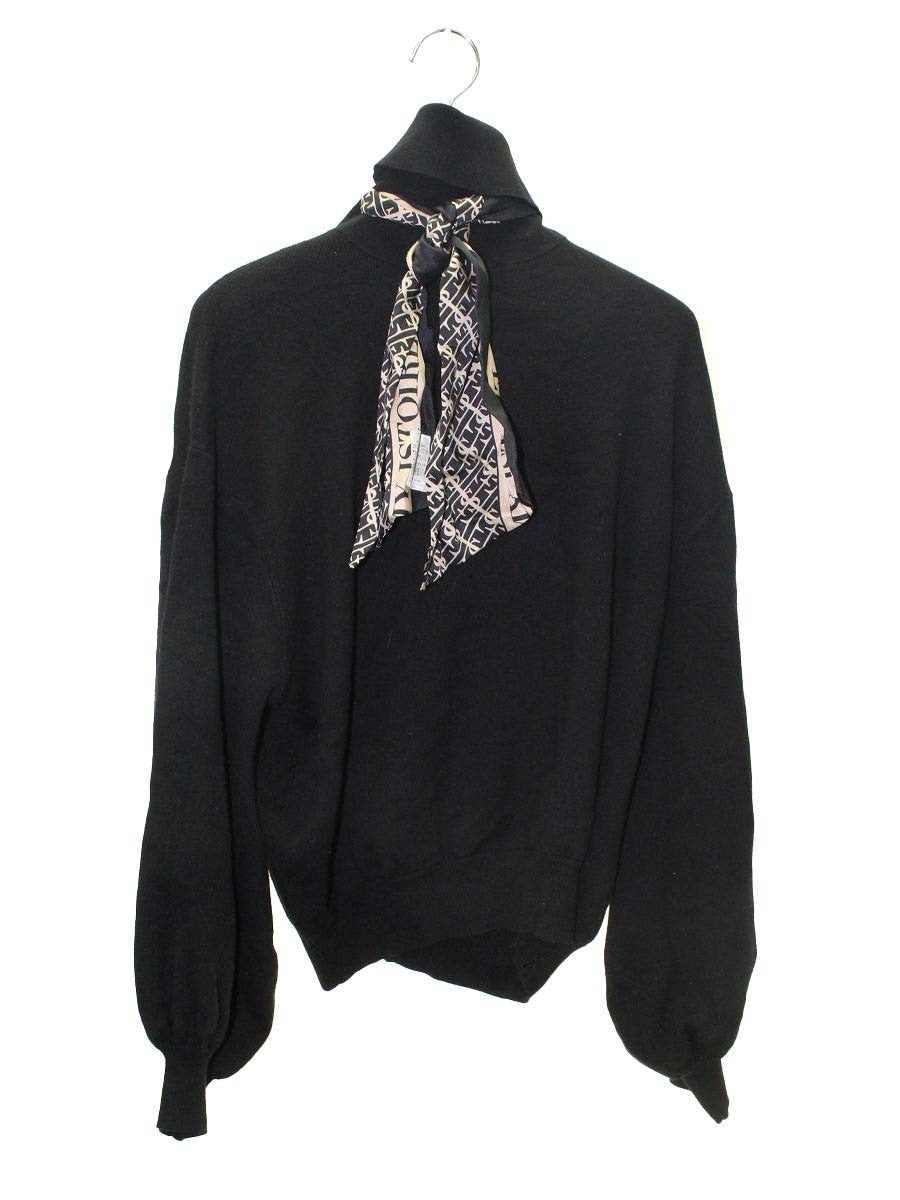 エイミーイストワール eimy logo scarfオーバータートルネックニット  1121111610-0 F ブラック 2021SS IT2V4T5BUENO