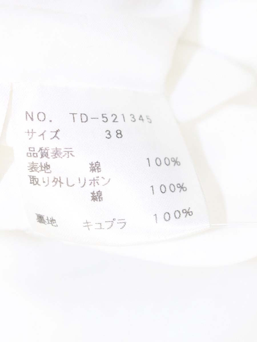 エムズグレイシー 521345 ワンピース 38 ホワイト イチゴ柄 半袖 IT7PG5D2ZTYY