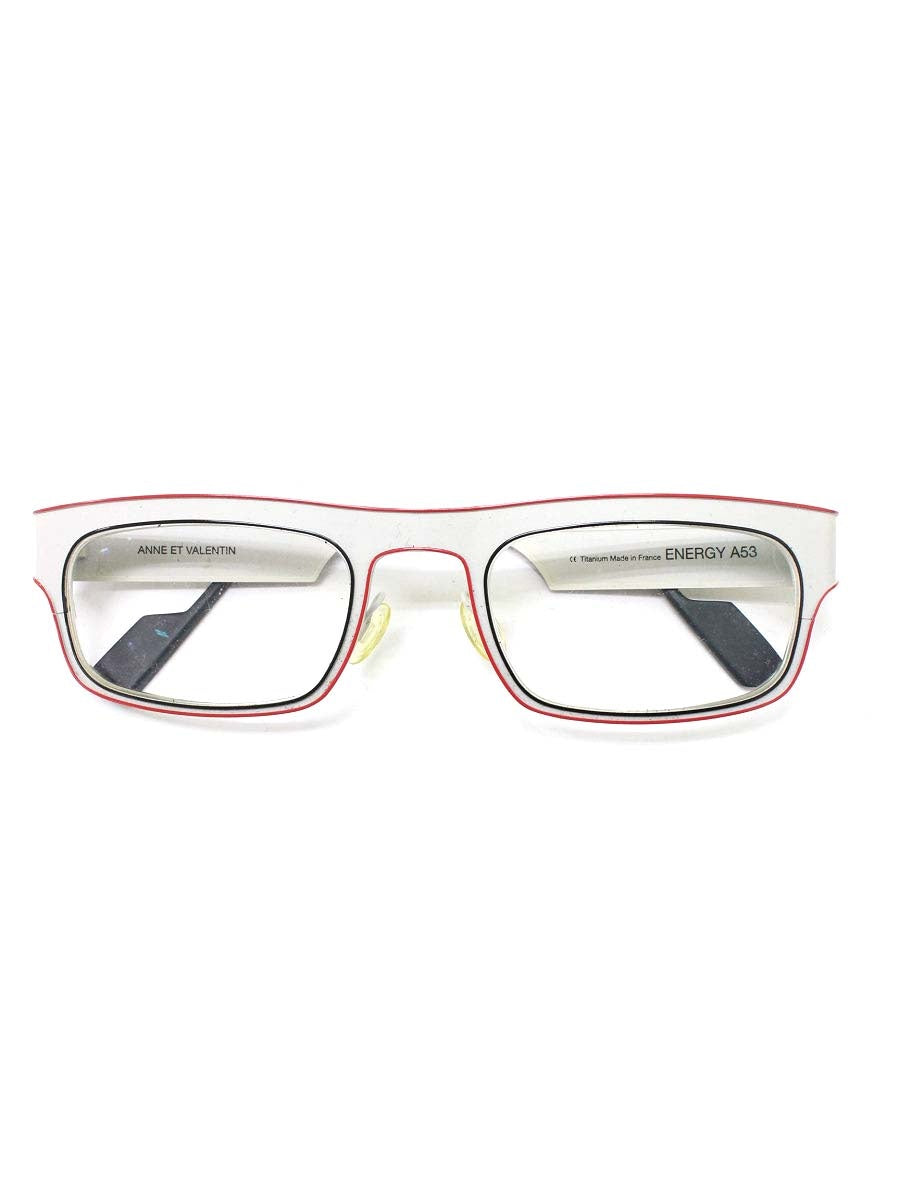 アンバレンタイン ENERGY メガネ ホワイト メタルフレーム フルリム スクエア IT9N9CSTX87O 【SALE】