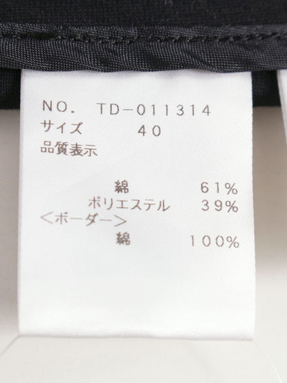 エムズグレイシー 011314 ワンピース 40 ブラック ボーダー ステッチ ITIBZ67SZEYU