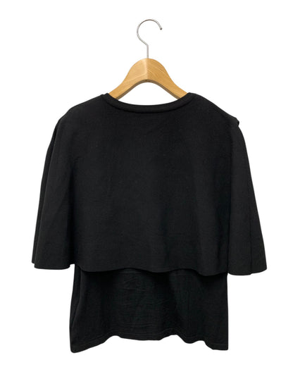 フォクシーブティック Knit Top Aubrey 44403 ニット セーター 40 ブラック ケープ ITNQQLTD8T2U