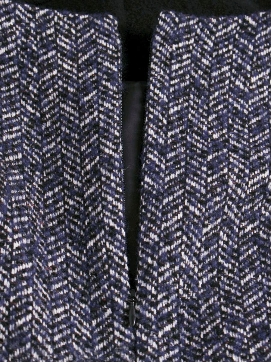 アナイ 14326-24-95-360 ワンピース 36 ネイビー/ブラック ツイード ITF31PTU48PW 【SALE】