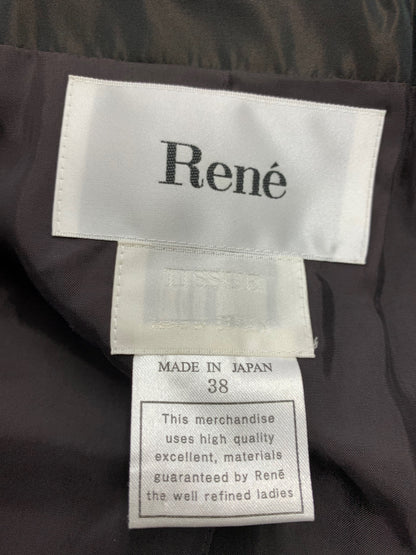 ルネ ロイヤルスウィートコート 6438040 中綿コート 38 ブラウン キルティング ITI0T0A6A8XG