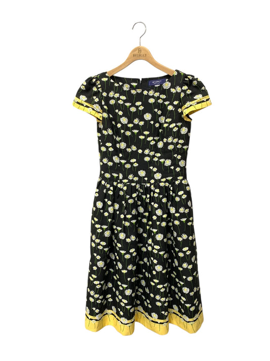 エムズグレイシー 111343 ワンピース 38 ブラック 小花柄 フラワーモチーフ ドレス ITFWYY6RLR6H