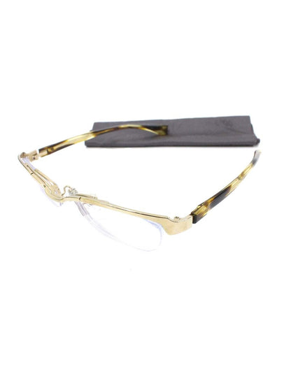 フォーナインズ S-330T メガネ ホワイトゴールド×イエローササ コンビフレーム ハーフリム スクエア IT73HFMQMH7W