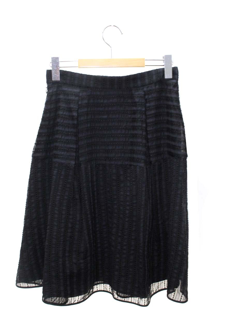 トゥービーシック W5S02-800-09 スカート 40 ブラック フレア ITDEHJOMDB9A 【SALE】