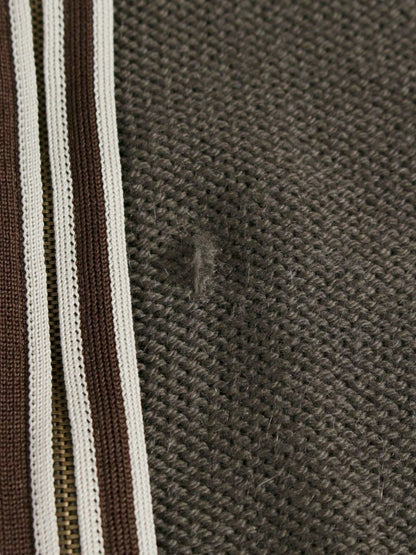 エスマックスマーラ ロングニットカーディガン S ブラウン ジップ 半袖 ITMJQHDNC5SU