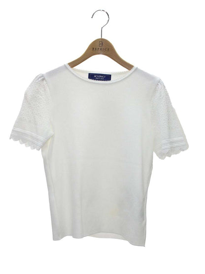 エムズグレイシー 袖レーシー 418126 ニット 38 ホワイト ITM30K5801TN 【SALE】