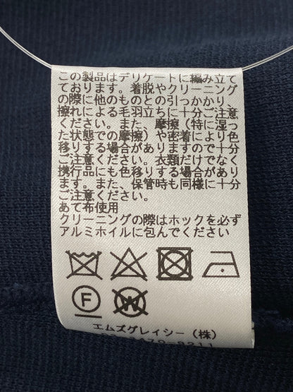エムズグレイシー 818325 カーディガン 38 ネイビー 袖リボン IT2KEWP4M8T0
